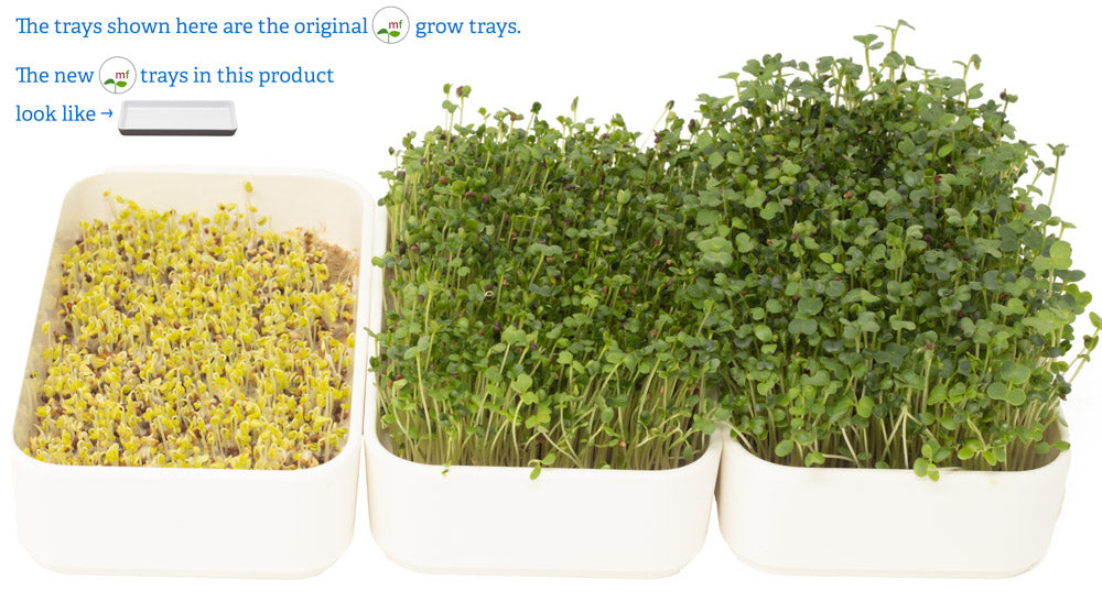 Micro Farm Microgreen Grow Kit | 24 refills, 6 reusable trays, Organic Seed Mixes